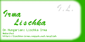 irma lischka business card